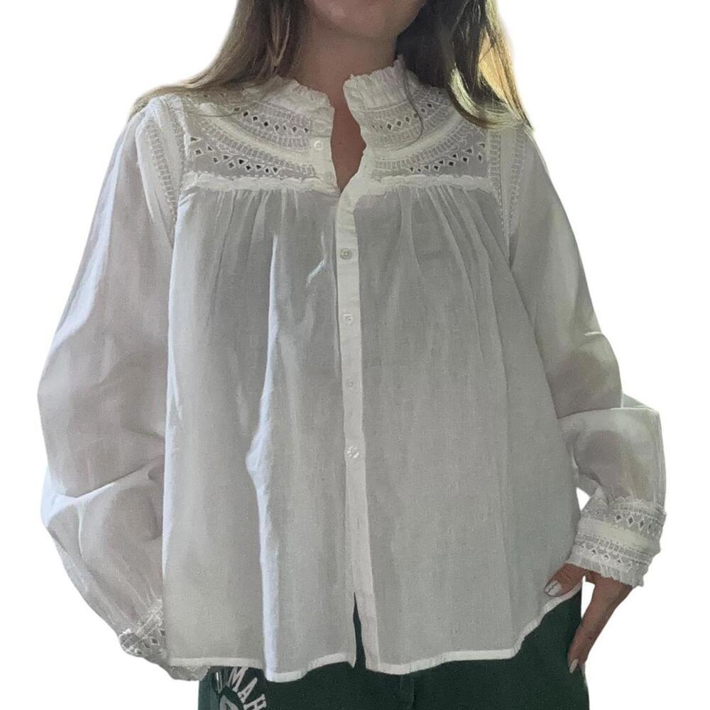 Flowy White Blouse